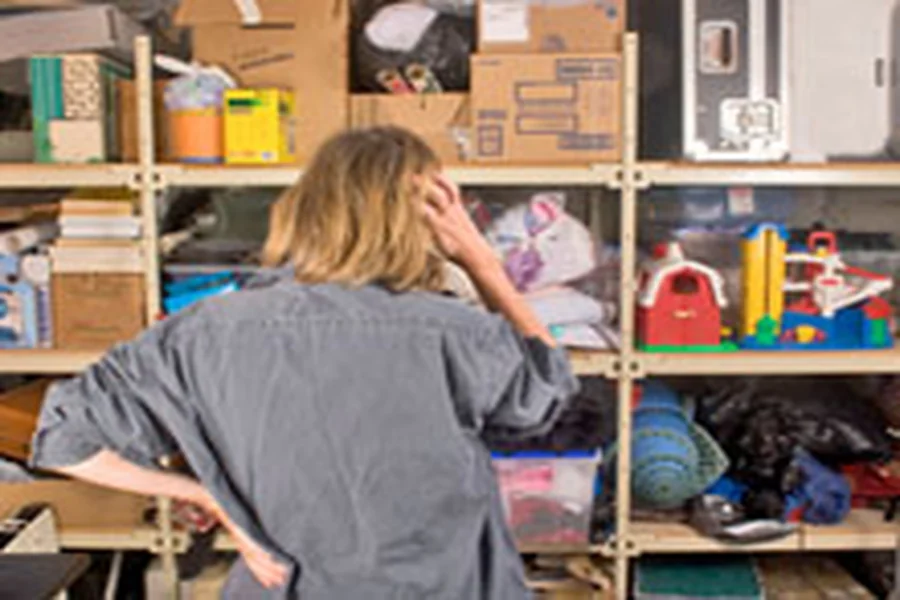 Household cleanout sorting scene